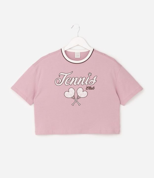 Remera Boxy en Algodón con Estampa de Lettering Tennis Club - Talle 5 a 16 años 2