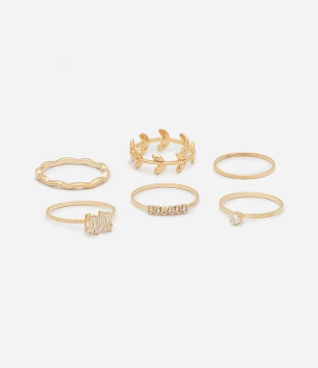 Kit 06 Anillos Delicados en Metal con Diseños Variados 2