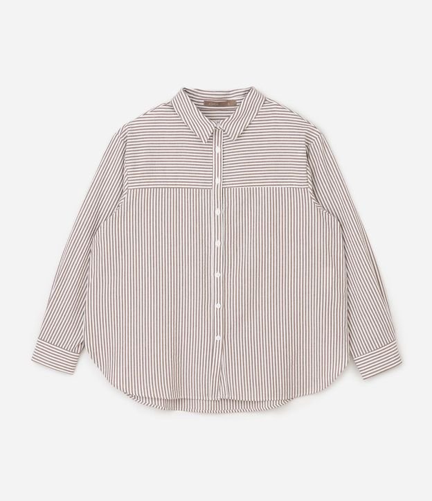 Camisa en Ana Ruga Rayada Curve & Plus Size 5