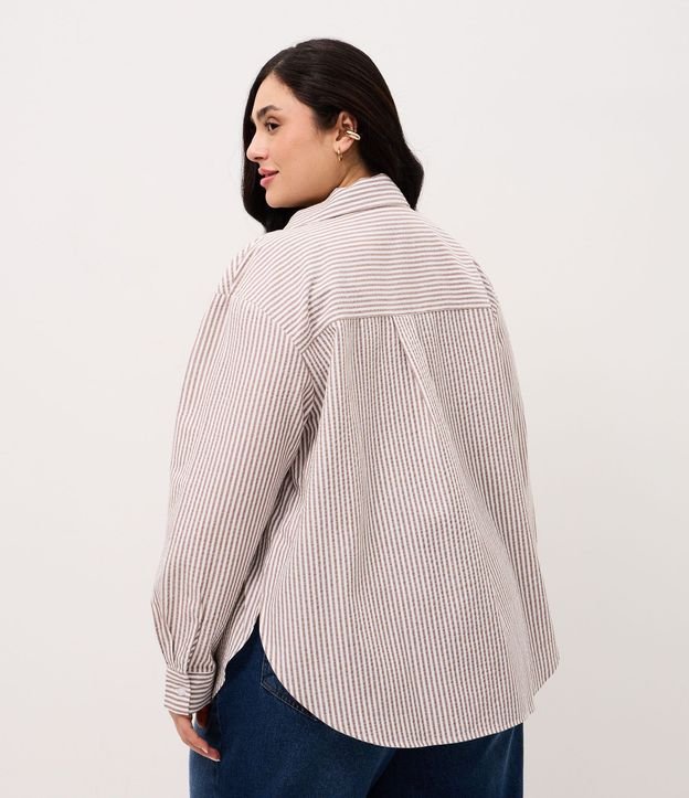 Camisa en Ana Ruga Rayada Curve & Plus Size 4