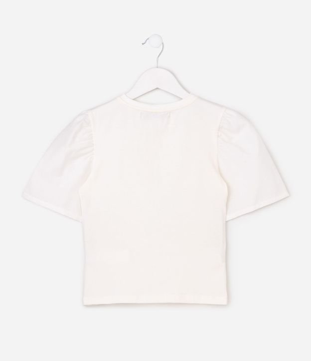 Remera Regular Infantil en Rib con Lacitos Brillosos - Talle 5 a 14 años 2