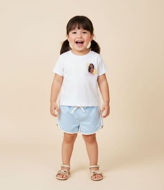 Remera Comfort Infantil con Estampa Moana Floral – Talle 1 a 14 años