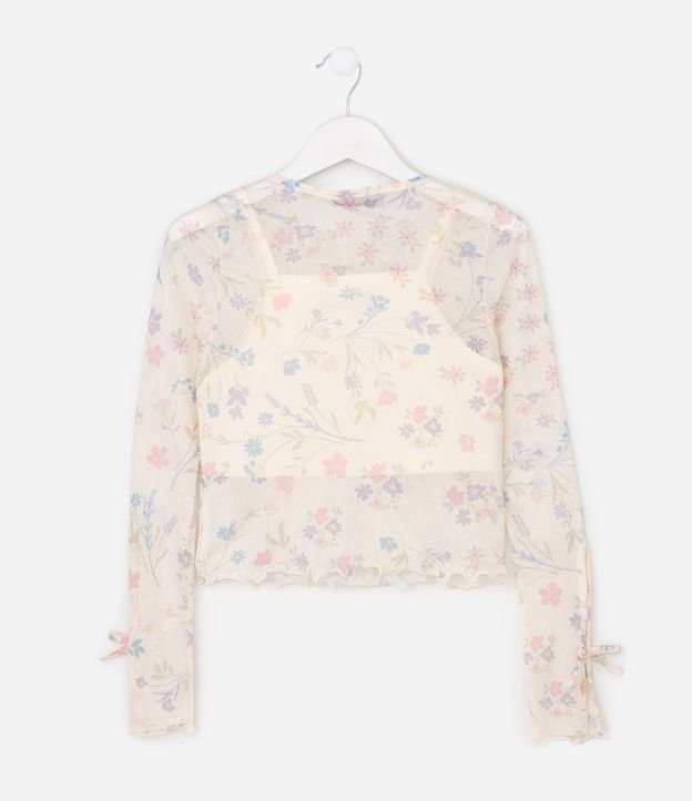 Blusa Infantil en Tule con Top Por Debajo - Talle 7 a 16 años 4