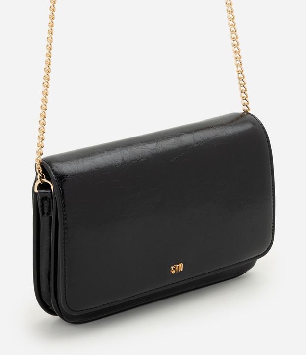 Cartera Transversal Pequeña en PU con Correa de Cadena