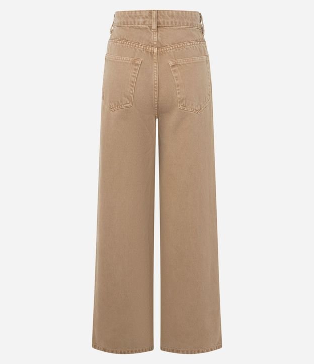 Pantalón Wide Leg en Sarga con Cintura Alta 3
