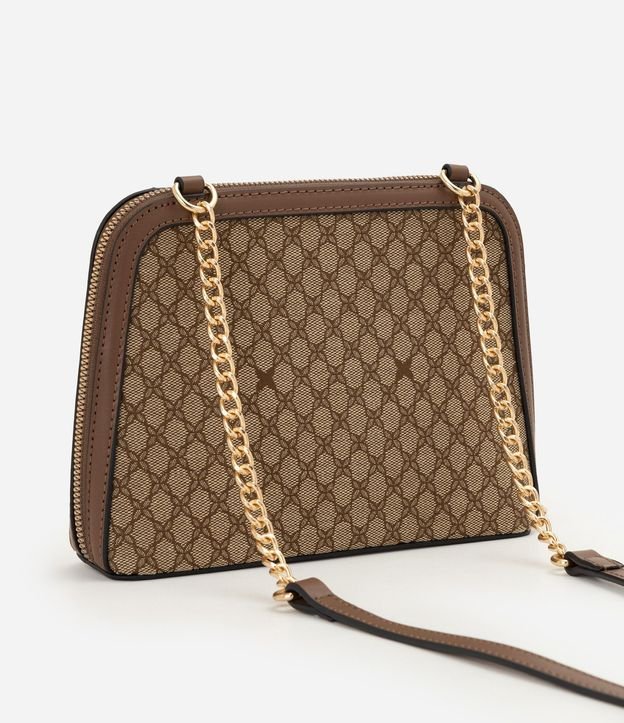 Cartera Transversal con Estampado Geométrico y Asa en PU y Cadena 3