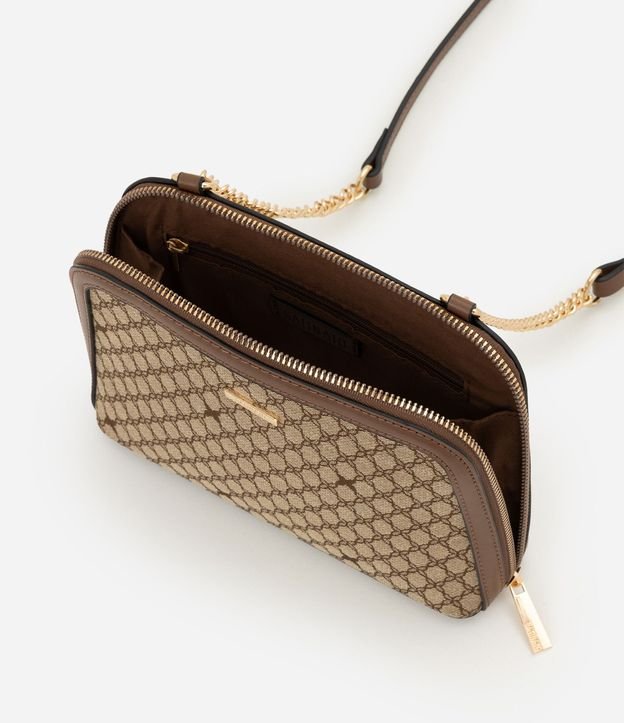 Cartera Transversal con Estampado Geométrico y Asa en PU y Cadena 4