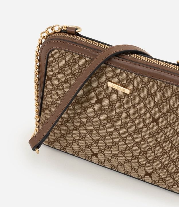 Cartera Transversal con Estampado Geométrico y Asa en PU y Cadena 5