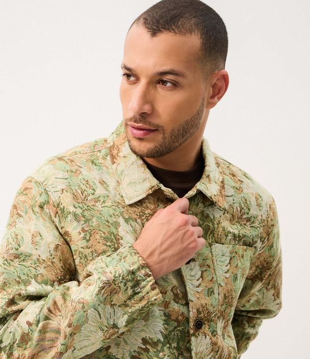 Campera Trucker en Jacquard Floral 7
