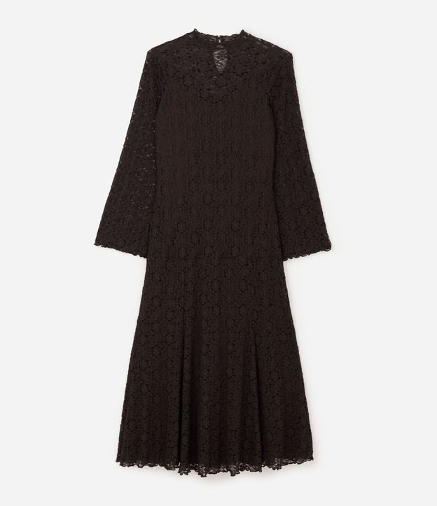 Vestido en Encaje de Manga Larga Flare Curve & Plus Size 6