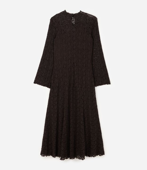 Vestido en Encaje de Manga Larga Flare Curve & Plus Size 7