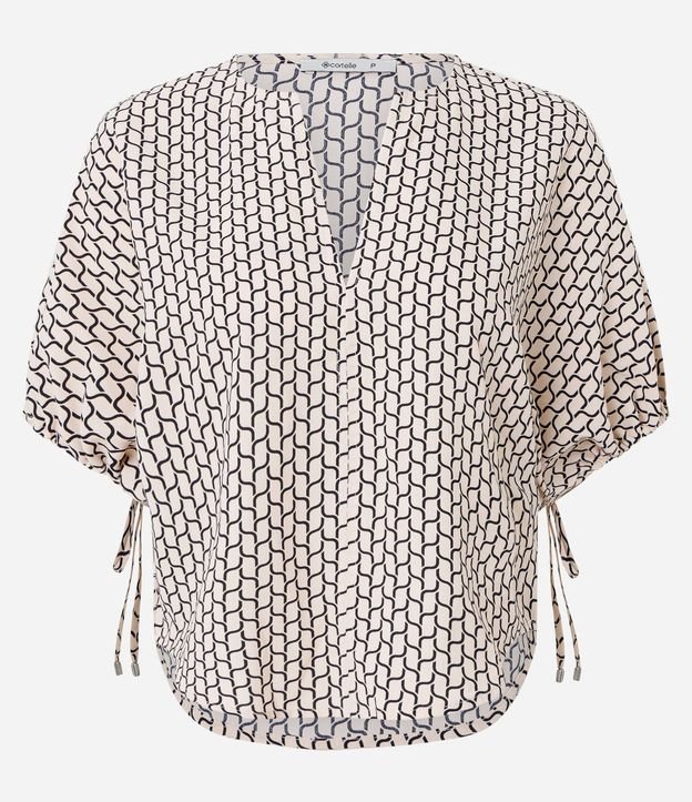 Blusa en Chiffon con Escote V y Colissê en las Mangas 5