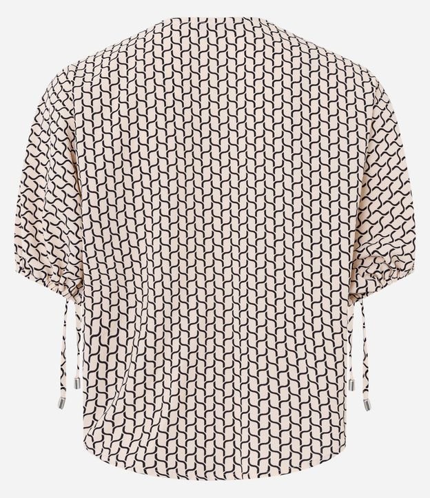 Blusa en Chiffon con Escote V y Colissê en las Mangas 6