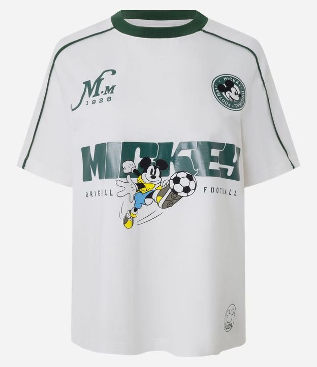 Remera Boxy en Algodón con Estampado Deportiva Mickey y Detalles Contrastantes 5