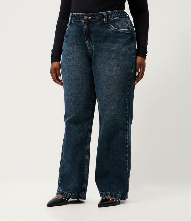 Pantalón de Jean Marmorizada Recta Curve & Plus Size 2