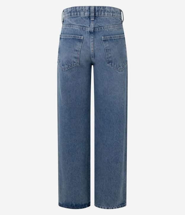 Pantalón Recto Comfort Jeans con Cintura Baja y Desgaste 2