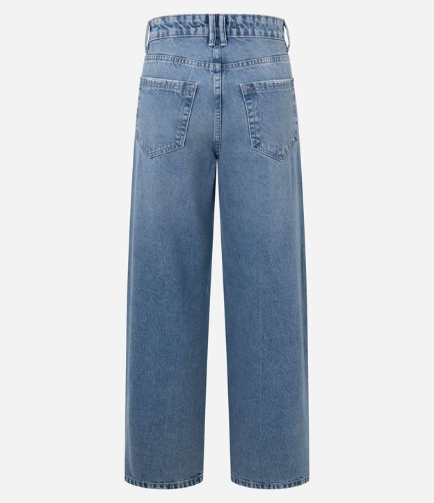 Pantalón Wide Leg en Jeans con Cintura Baja y Ojal en el Lateral 7