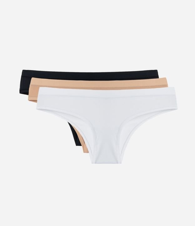 Kit 03 Bombachas Bikini en Microfibra sin Estampa