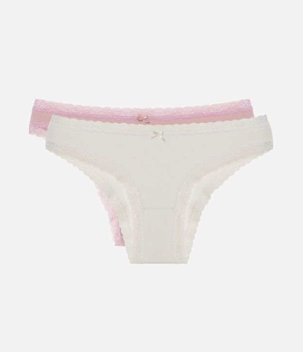 Kit 02 Bombachas Bikini con Detalle en Encaje 1