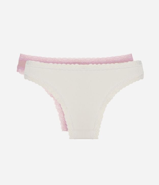 Kit 02 Bombachas Bikini con Detalle en Encaje 2