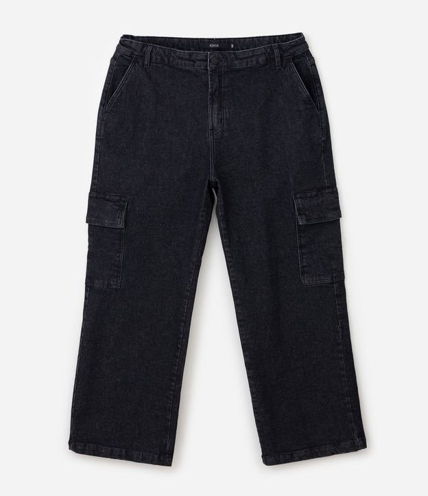 Pantalón Recto Jeans con Bolsillos Cargo Curve & Plus Size 7