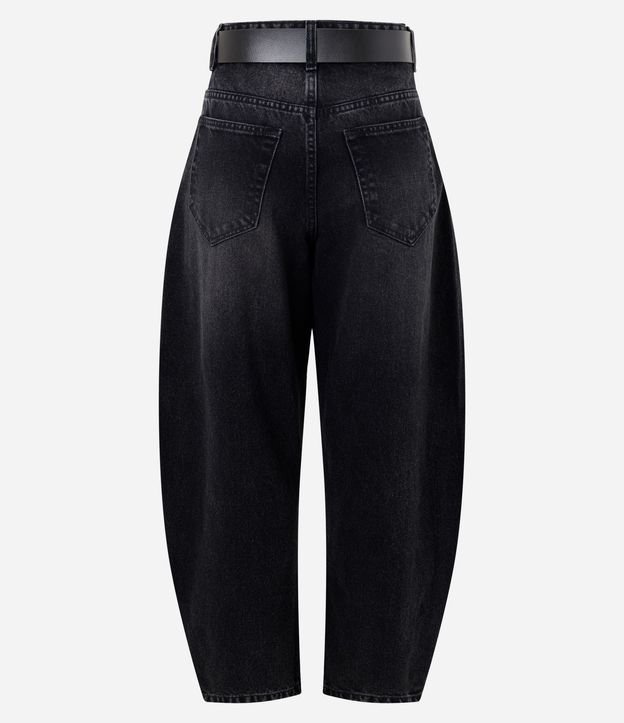 Pantalón Baggy Balloon en Jeans con Cinturón en PU 6