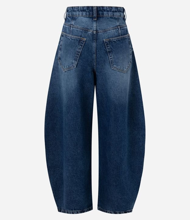 Pantalón Barrel en Jeans con Cintura Alta y Recortes Laterales 6
