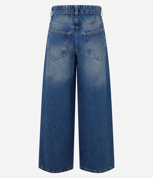 Pantalón Wide en Jeans con Cintura Dobrada y Lateral Deslocada 9