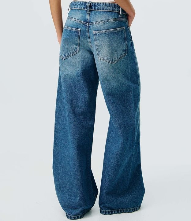 Pantalón Wide en Jeans con Cintura Dobrada y Lateral Deslocada 7