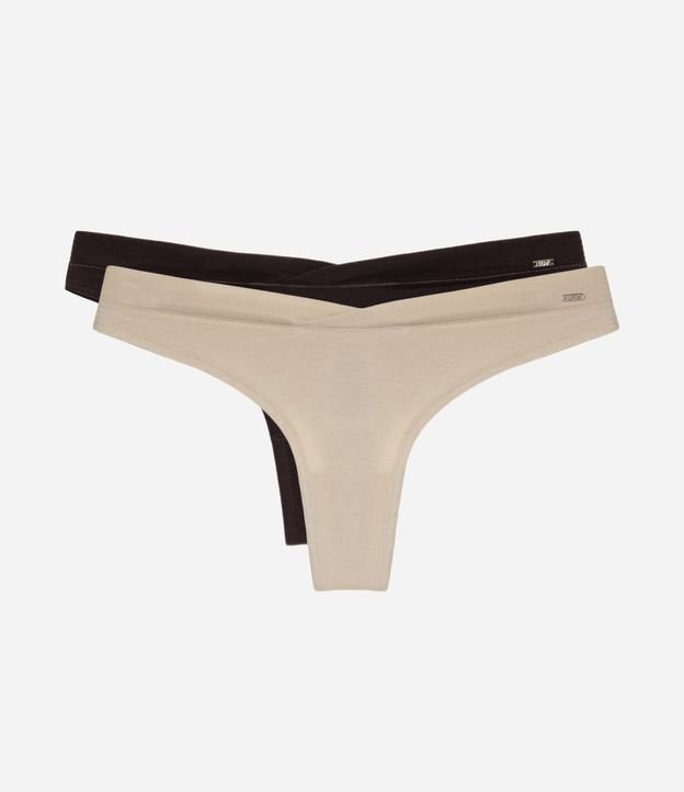 Kit 02 Bombachas Bikini Con Hilo Doble