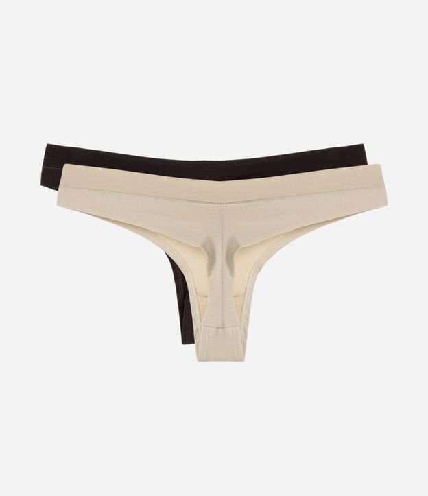 Kit 02 Bombachas Bikini Con Hilo Doble 2