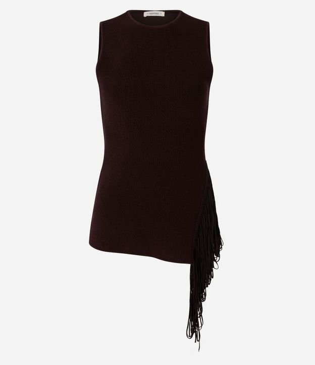 Blusa Alargada en Punto con Franjas 5