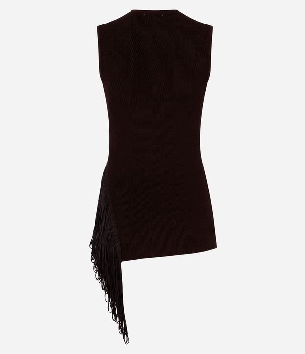 Blusa Alargada en Punto con Franjas 7