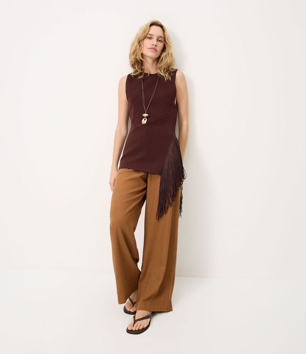 Blusa Alargada en Punto con Franjas 2