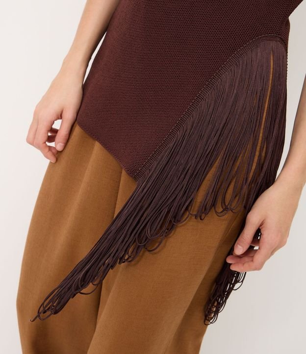 Blusa Alargada en Punto con Franjas 3
