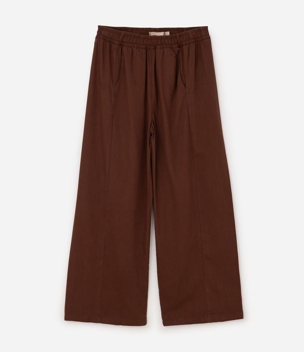 Pantalón Pantalona en Sarga con Cintura Elástica Curve & Plus Size 5