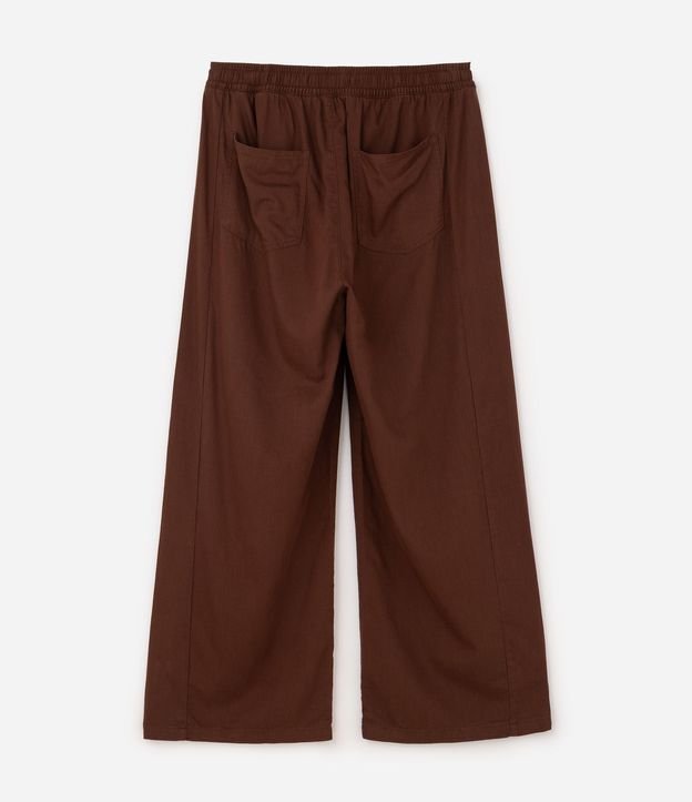 Pantalón Pantalona en Sarga con Cintura Elástica Curve & Plus Size 6