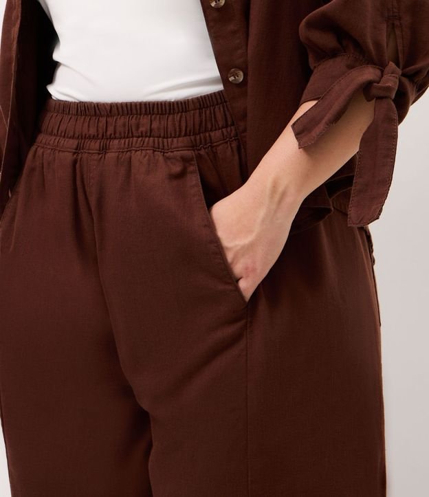 Pantalón Pantalona en Sarga con Cintura Elástica Curve & Plus Size 3