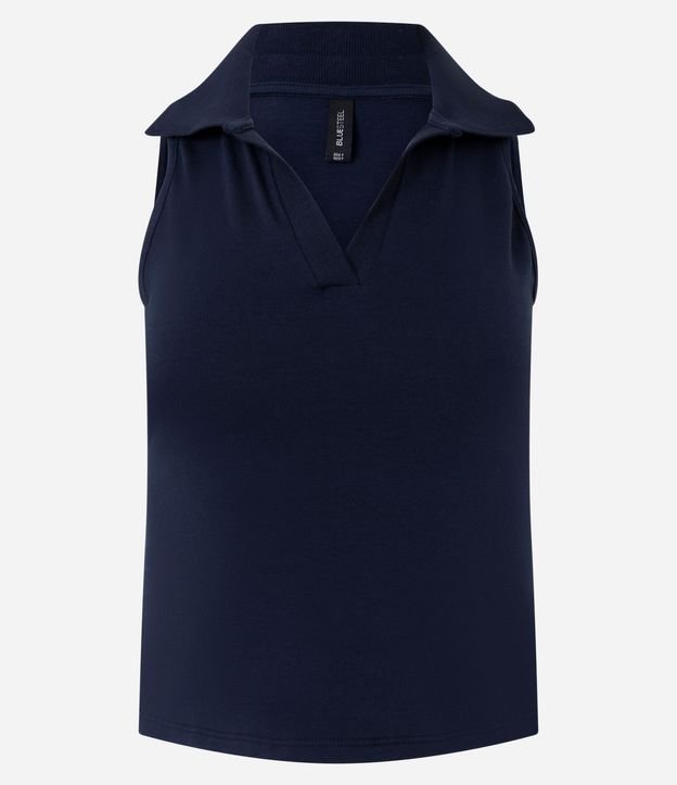 Blusa Polo en Escote V sin Mangas 3