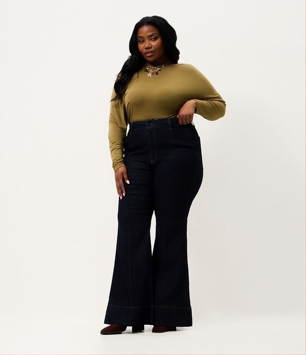 Pantalón de Jean Flare con Vinco Curve & Plus Size