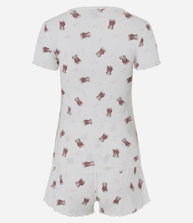 Pijama corto en Peach Touch con Estampado de Perritos 7