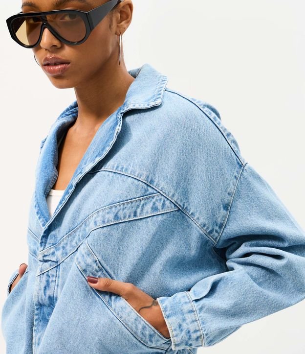 Campera Oversized en Jeans con Recortes 4