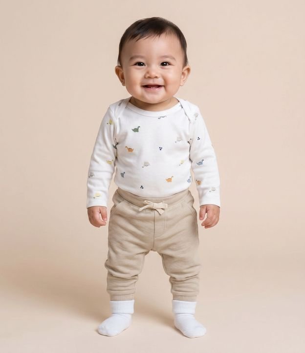 Body Bebé con Estampado Fullprint Dinosaurio – Talle RN a 18 Meses