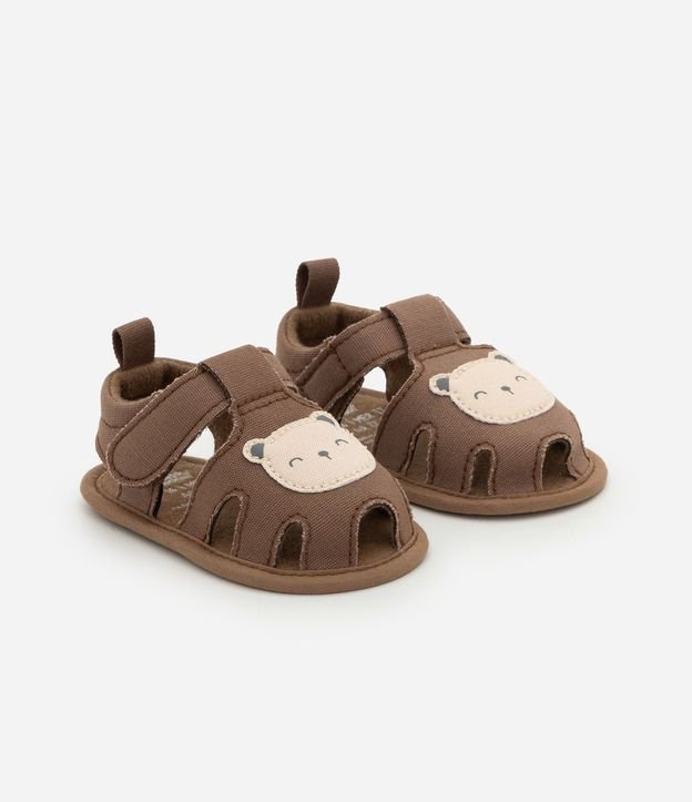Sandalia Infantil en Sarga Oso Baby Boy - Talle 15 a 19 Meses