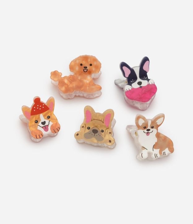 Kit Pinzas Infantil de Perritos 5 Prendas - Talle U