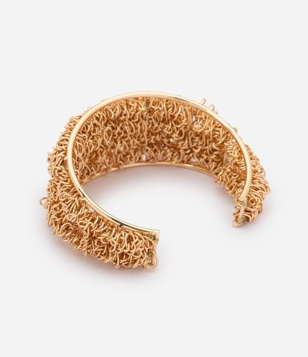 Pulsera Rígida en Metal con Detalle Alambrado 2