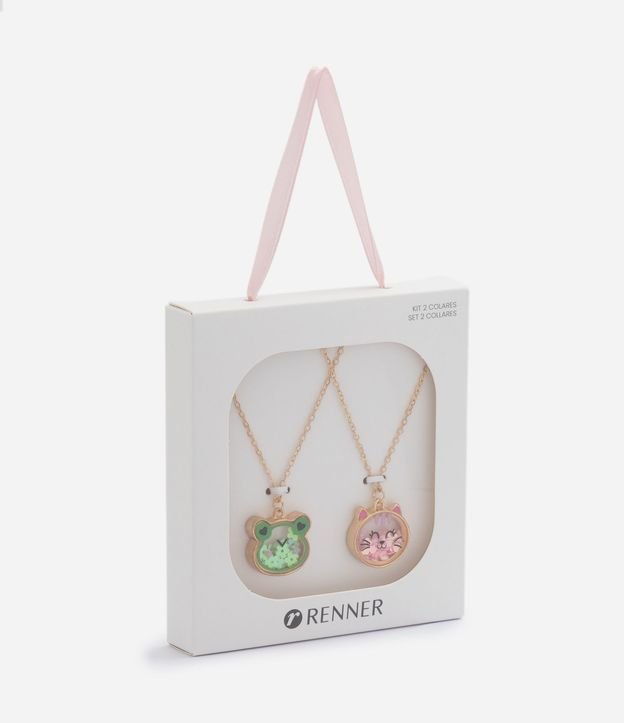 Kit 2 Collares Infantiles Sapito y Gatito - Talle únco 3