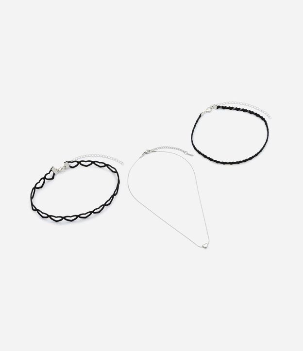 Kit Collar Infantil Choker con Corazones y Colgante - Talle U 2