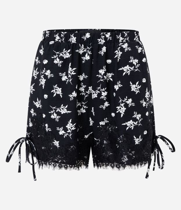 Short con Estampado Floral y Bajo de Encaje 5