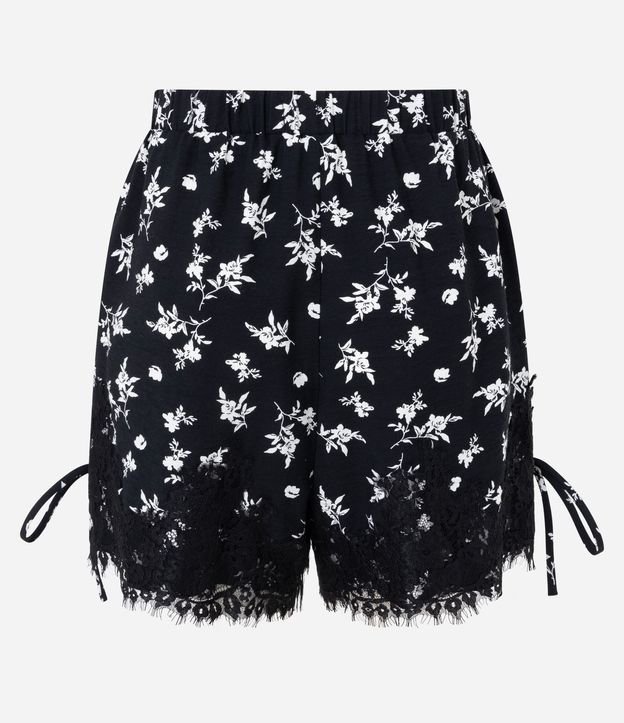 Short con Estampado Floral y Bajo de Encaje 7